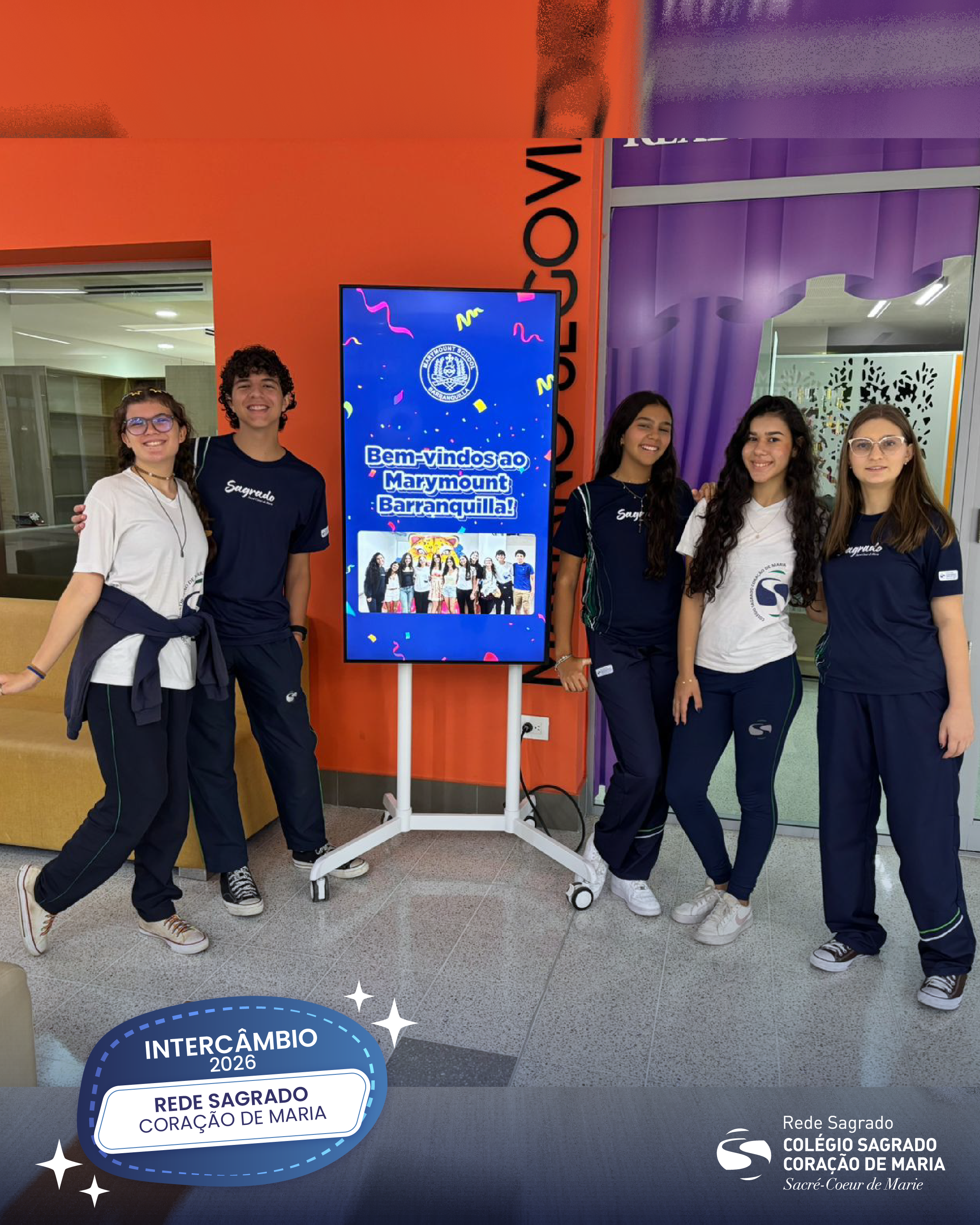 Intercâmbio Internacional fortalece formação global de estudantes da Rede Sagrado