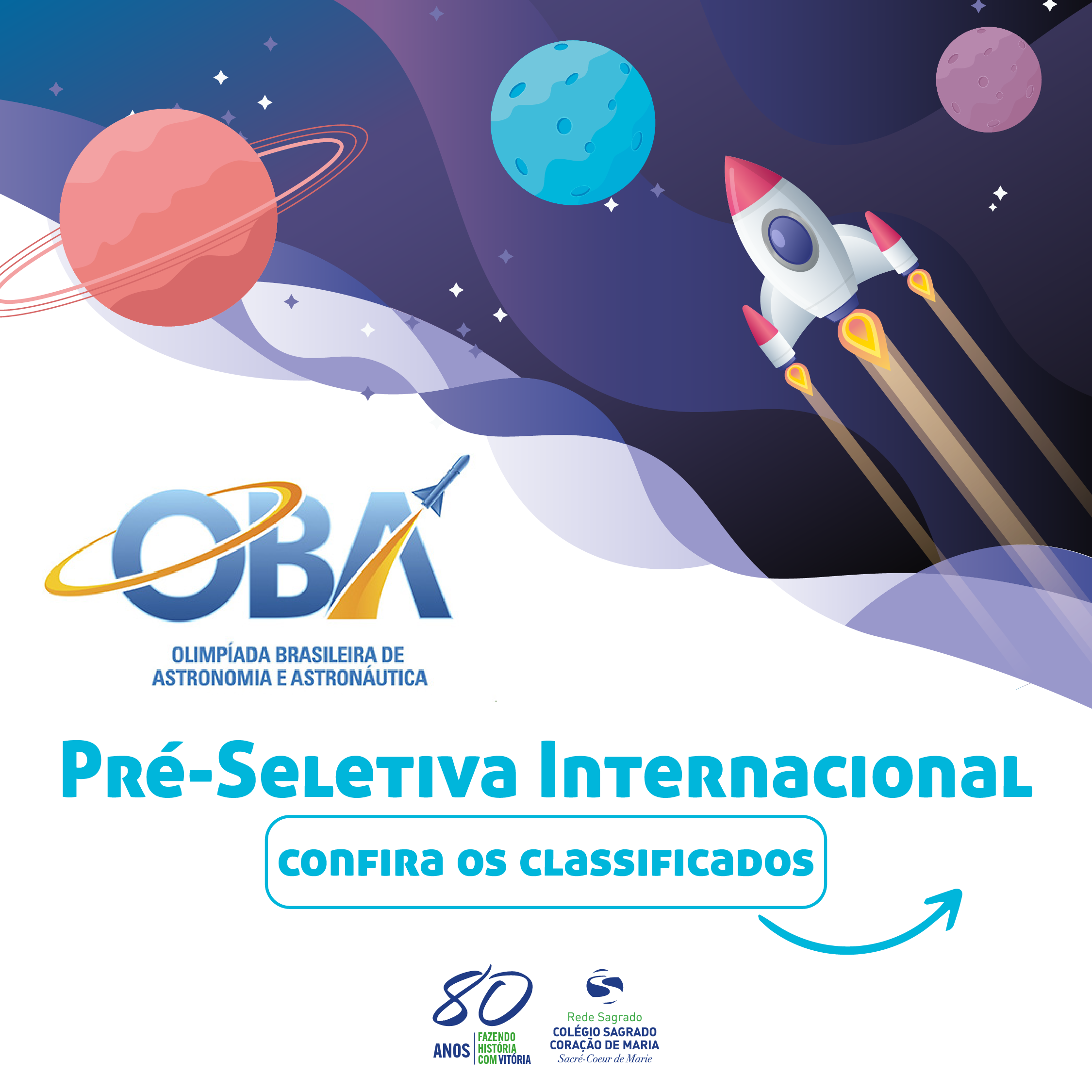 Estudantes do CSCM-Vitória se classificam para as seletivas das Olimpíadas Internacionais de Astronomia 2024