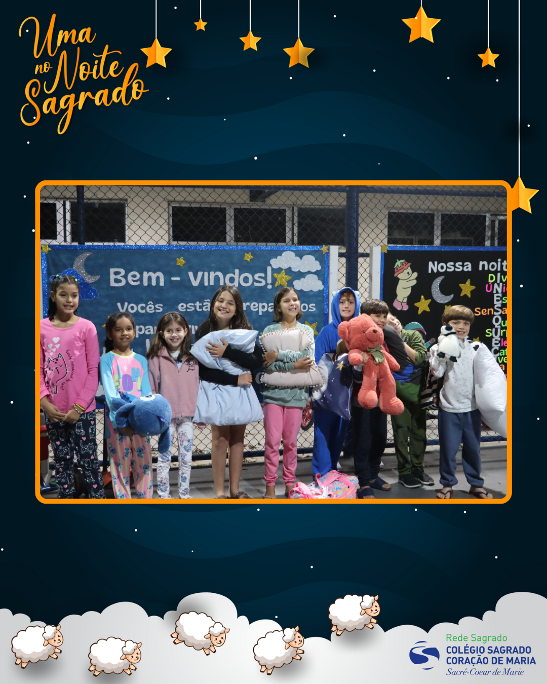 Uma Noite no Sagrado 2025: estudantes fazem festa do pijama no colégio