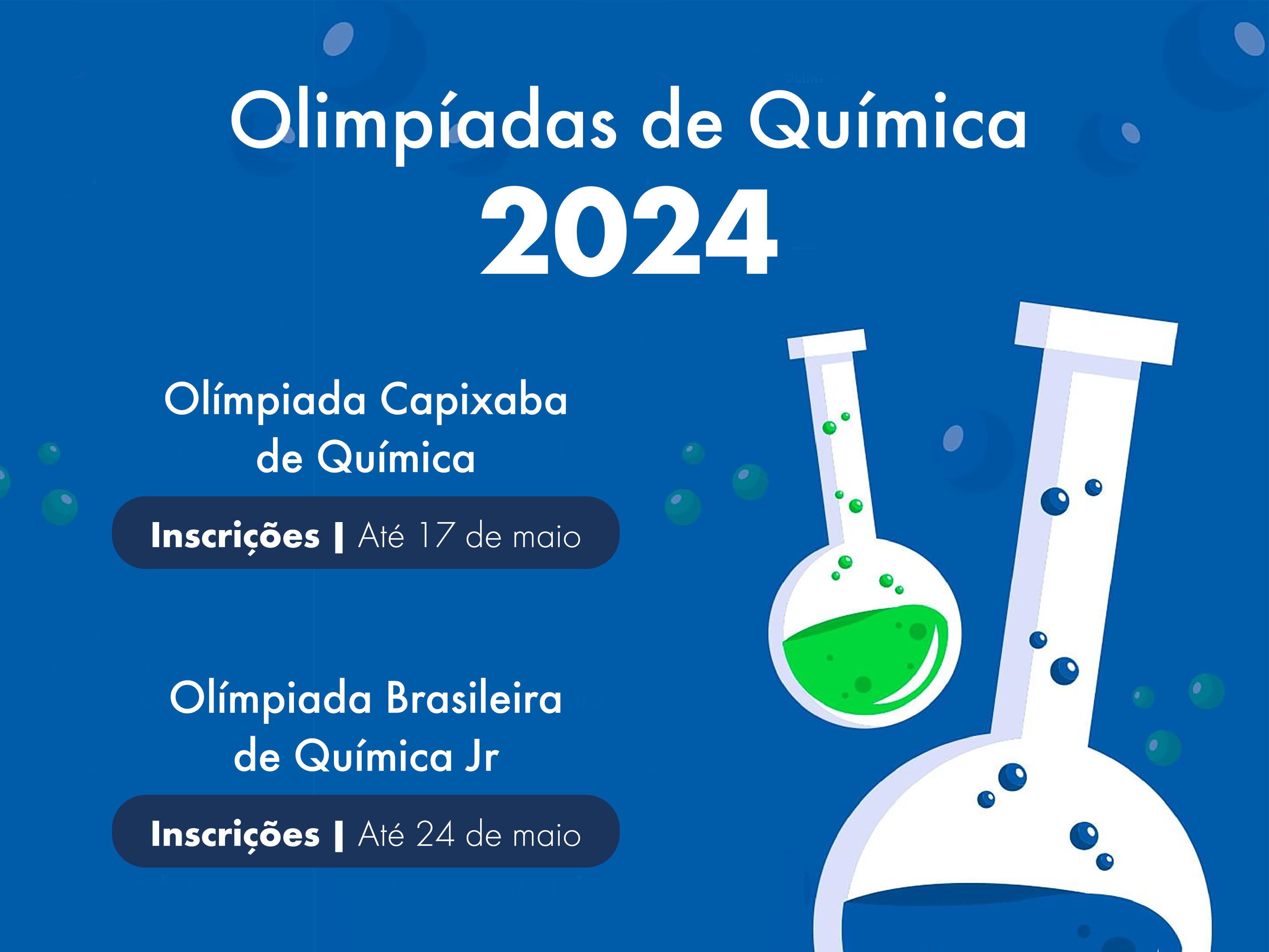 Inscrições já estão abertas para Olimpíadas de Química