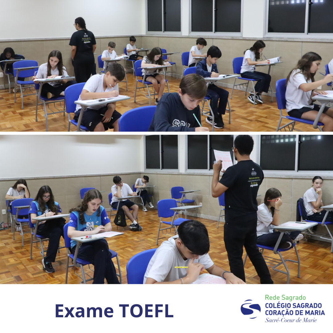 Turmas dos 5ºs e 9ºs anos participam do Exame TOEFL