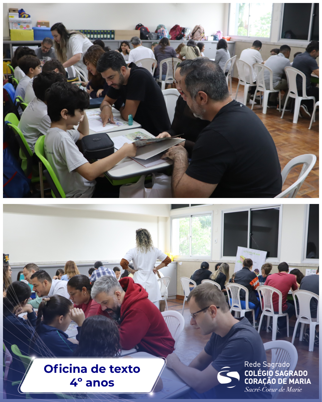 Estudantes e familiares participam de oficina de texto