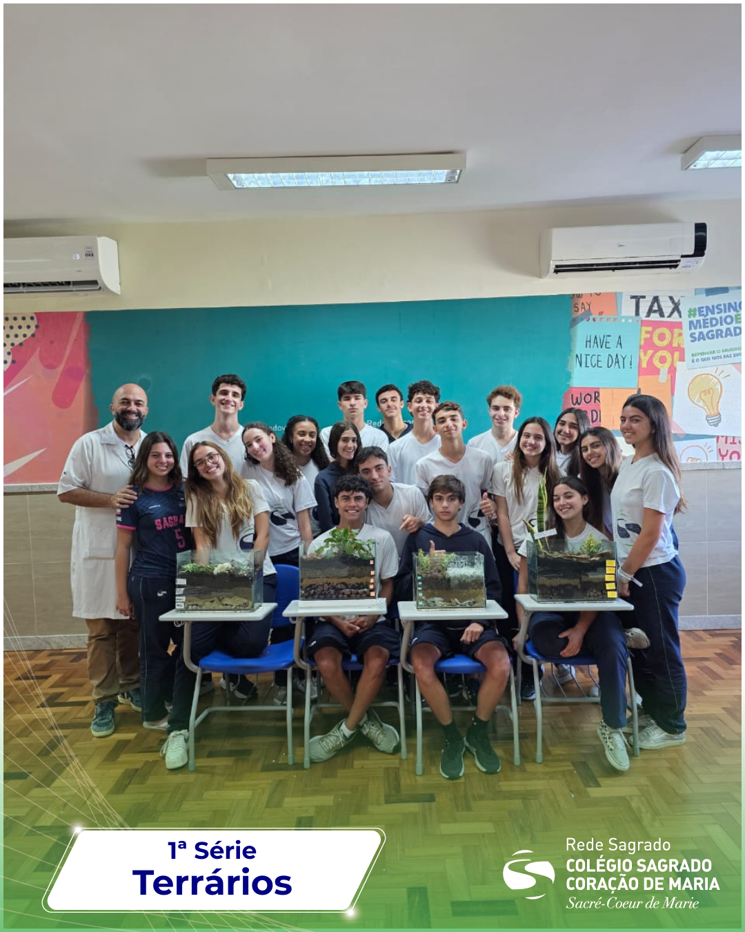 Estudantes do Ensino Médio produzem terrários